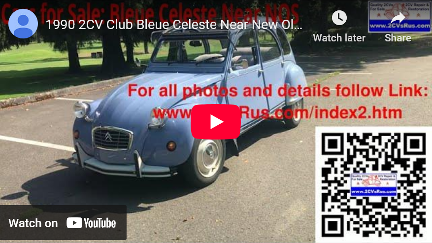 Near New Old Stock 2CV6 Club