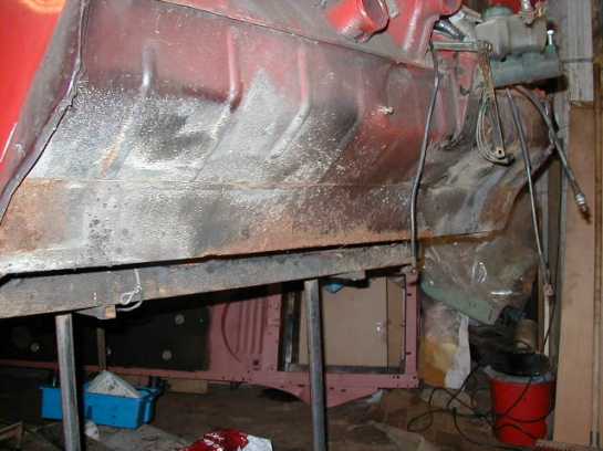 Picture 1 The front part of the bulkhead normally hidden behind the front axle