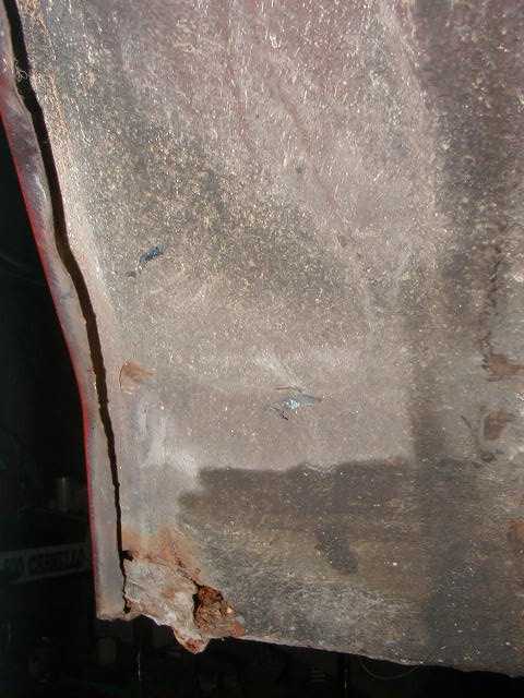 Picture 2 Rust on the front end of the rocker panel, normally covered by the front fender