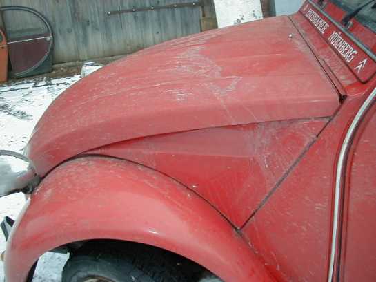 The roads are white from salt - so are the cars