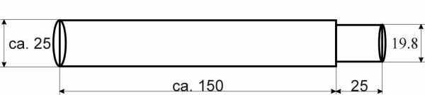 Sketch for tool; dimensions in mm