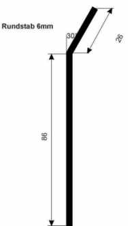 Locking pin for timing adjustment; dimensions in mm